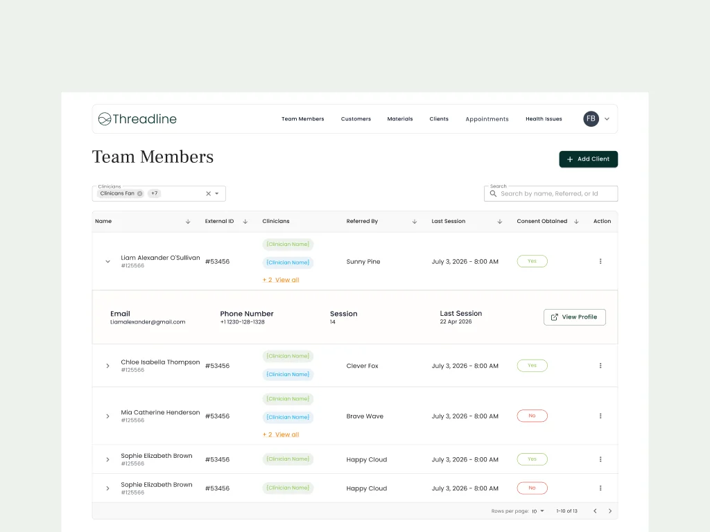Threadline — Telehealth Dashboard